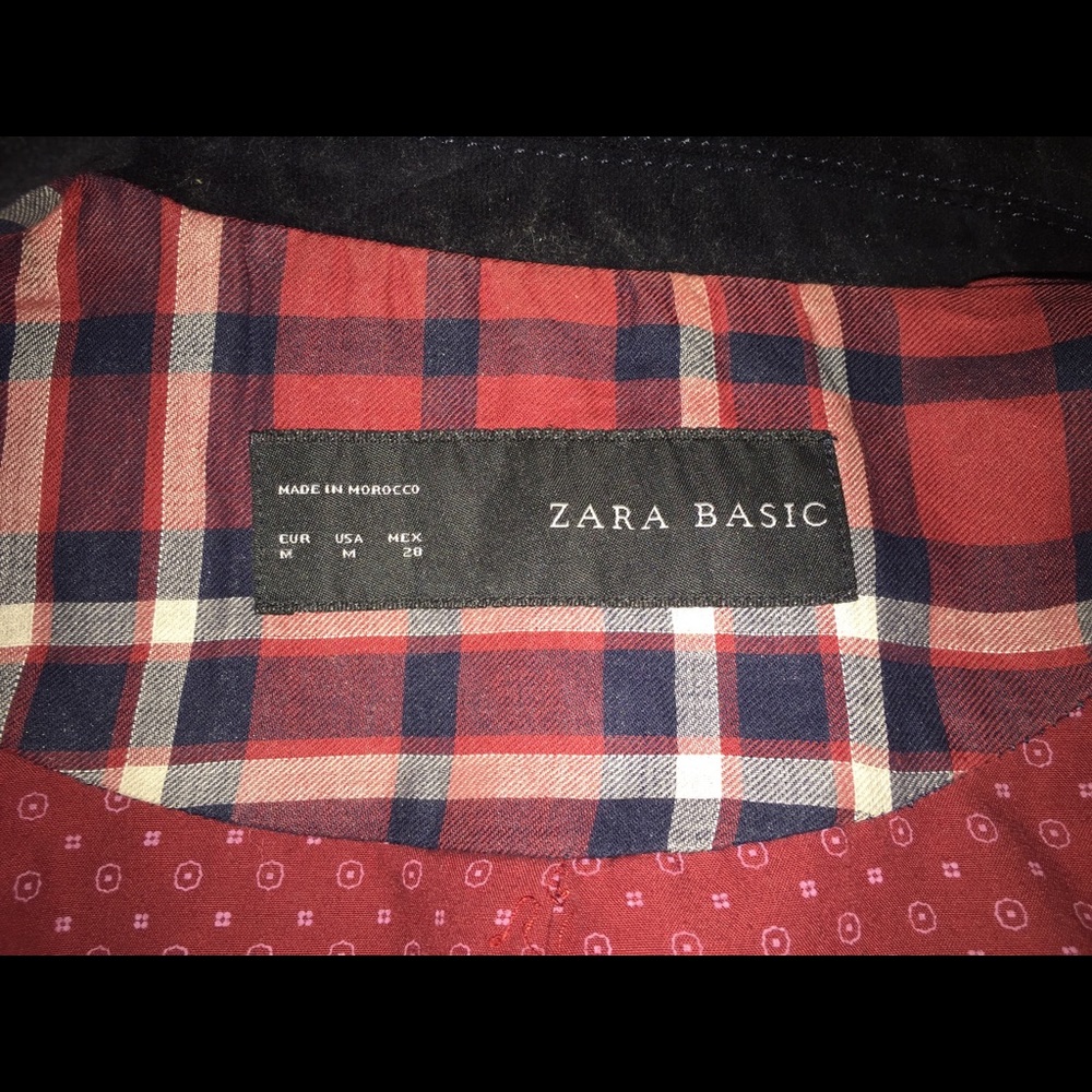 Zara Basic Velour Blazer Size Medium - image 5